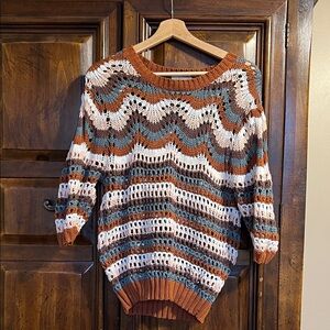 Evereve Multicolor Chevron Knit Sweater